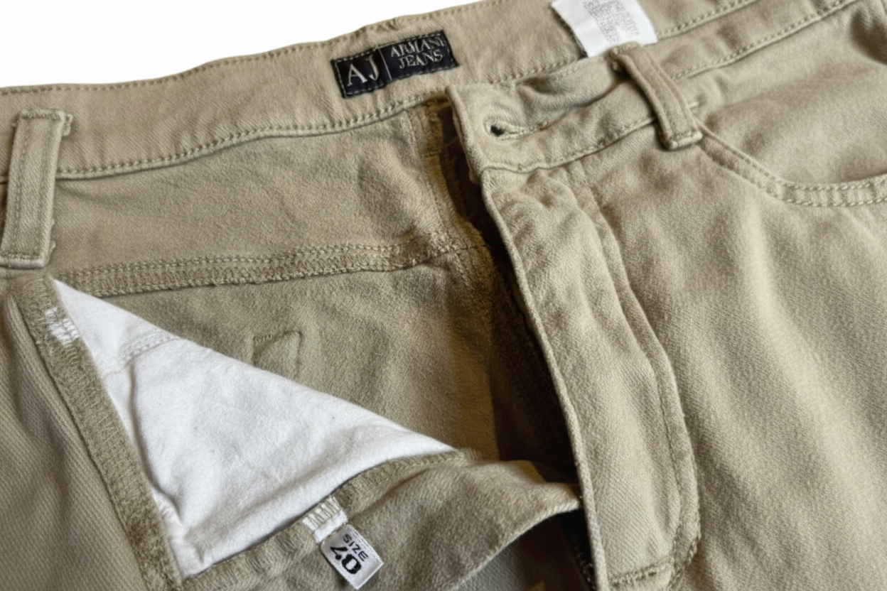 Armani Jeans L Beige – Bild 6 freigestellt